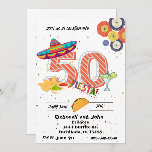 50-jarig jubileum kaart (Voorkant / Achterkant)