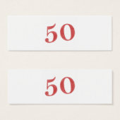 50-jarig jubileum mini visitekaartjes (Voorkant /achterkant)