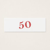 50-jarig jubileum mini visitekaartjes (Voorkant)