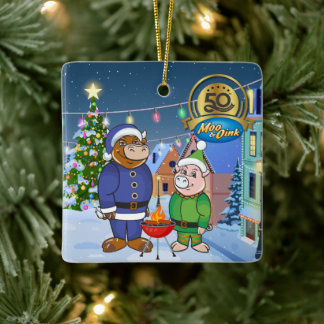 50-jarig jubileum Moo & Oink-versiering Keramisch Ornament
