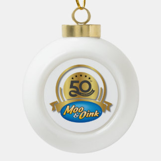 50-jarig jubileum Moo & Oink-versiering Keramische Bal Ornament