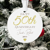 50-jarig jubileum nepgoud aangepaste trouw ornament
