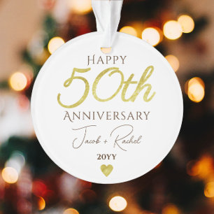 50-jarig jubileum nepgoud aangepaste trouw ornament