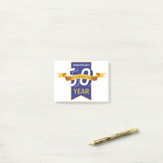 50-jarig jubileum post-it® notes (Op bureau)