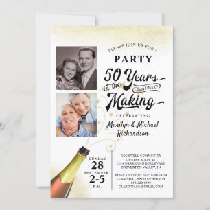 50-jarig jubileum Retro JAAR IN DE MAKING Foto Kaart