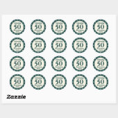 50-jarig jubileum  ronde sticker (Vel)