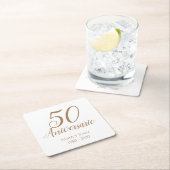 50-jarig jubileum Spaanse verjaardag papieren onde Kartonnen Onderzetters (Insitu)