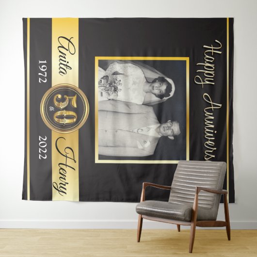 50-jarig jubileum Tapijt Wandkleed (In Situ (horizontaal))