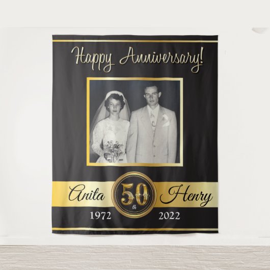 50-jarig jubileum Tapijt Wandkleed (Voorkant)