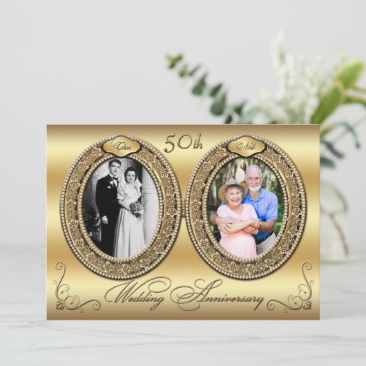 50-jarig jubileum uitnodiging 2 (Staand voorkant)