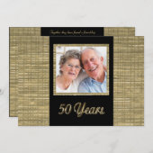 50-jarig jubileum uitnodiging met foto-inzet (Voorkant / Achterkant)
