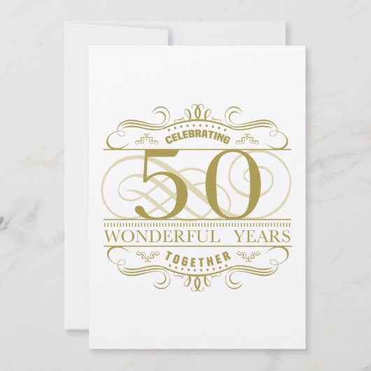50-jarig jubileum vieren kaart (Voorkant)