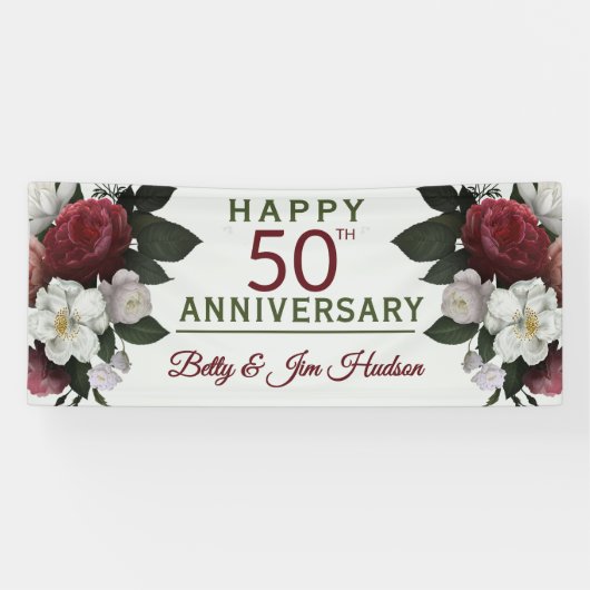50-jarig jubileumfeest - Ophanging Spandoek (Horizontaal)