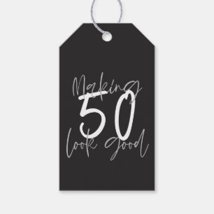 50-jarig maken bedankt voor je verjaardag cadeaulabel