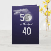 50-jarig nachtskaart draaien kaart (Gele Bloem)