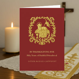 50-jarig priesterwijdingfeest Agnus Dei Kaart