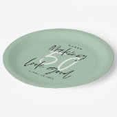 50-jarige feestdag papieren bordje (Gekanteld)