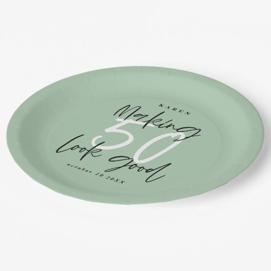 50-jarige feestdag papieren bordje (Gekanteld)