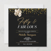 50-jarige feestdag voor vrouwen en Fabulous Gold Kaart (Voorkant)