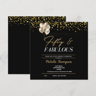 50-jarige feestdag voor vrouwen en Fabulous Gold Kaart