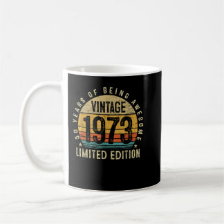 50-jarige geschenken geboren in 1973  50e geboorte koffiemok