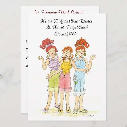 50-jarige hereniging kaart (Voorkant / Achterkant)