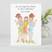 50-jarige hereniging kaart (Staand voorkant)