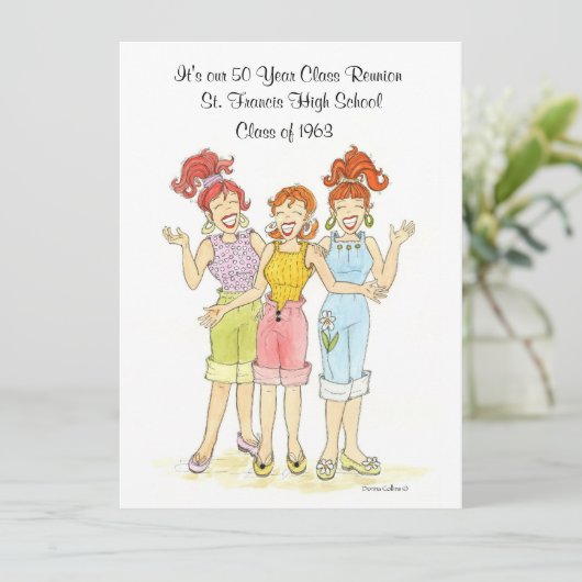 50-jarige hereniging kaart (Staand voorkant)