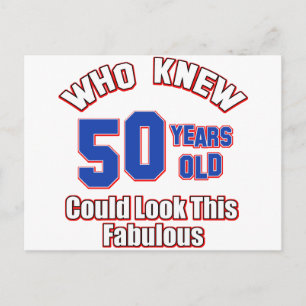 50-jarige kon er fantastisch uitzien briefkaart