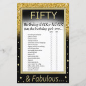 50-jarige of nooit-game (Voorkant)