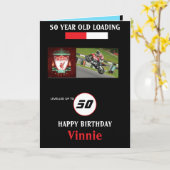 50-JARIGE opgetild Kaart (Gele Bloem)