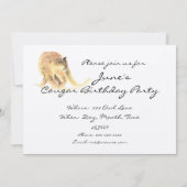 50-jarige partij nodigt aangepaste cougar-Humor ui Kaart (Achterkant)