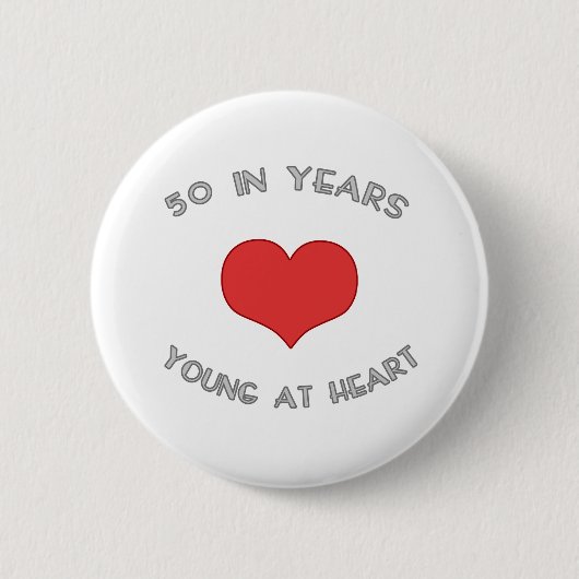 50-jarige ter hoogte van het hart ronde button 5,7 cm (Voorkant)