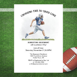 50-jarige verjaardag American Football Kaart