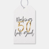 50-jarige verjaardag, bedankt cadeaulabel (Voorkant)