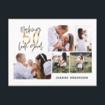 50-jarige verjaardag dankzij multi-fotovakantie feestdagenkaart<br><div class="desc">multi foto uitnodiging voor 50e verjaardagsfeestje</div>