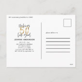 50-jarige verjaardag dankzij multi-fotovakantie feestdagenkaart (Achterkant)