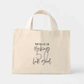 50-jarige verjaardag op maat maken mini tote bag (Voorkant)