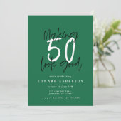 50-jarige verjaardag-uitnodiging (Staand voorkant)