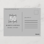 50-jarige verjaardag-uitnodiging briefkaart (Achterkant)