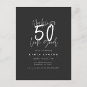 50-jarige verjaardag-uitnodiging briefkaart (Voorkant)