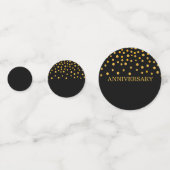 50 Jubileum/Birthday Gold Black Table Confetti (Achterkanten)