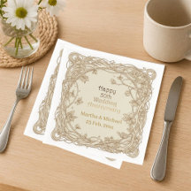 50 Jubileum Huwelijk Typografie Gouden Wijnrank Li