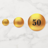 50 Jubileum/Verjaardag Gouden Tafel Confetti (Voorkanten)