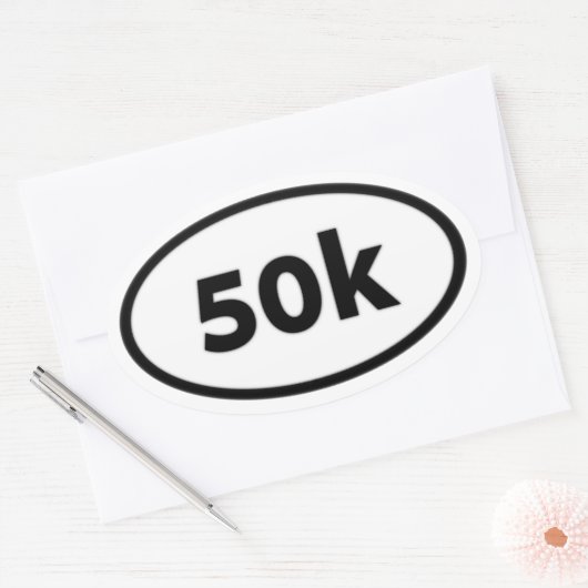 50 kB Ovale Sticker (Envelop)