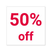 50% korting felrode uitverkoop ticket  zelfinktende stempel (Design)