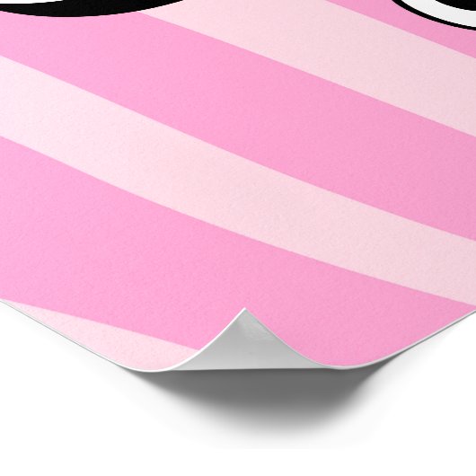 50% korting op verkoop teken, roze Retro Boutique  Poster (Hoek)