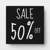 50% korting op verkoopbord, detailhandel klein taf fotoplaat (Voorkant)