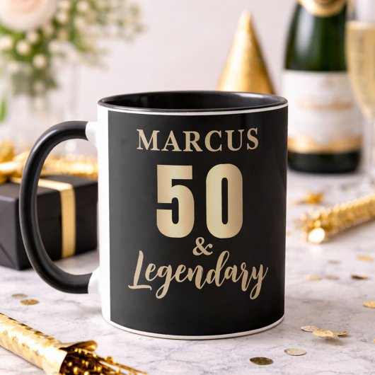 50 & Legendarisch Goud 50ste Verjaardag Mok