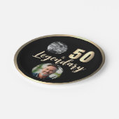 50 & Legendary 2 foto's 50ste verjaardag goud Papieren Bordje (Gekanteld)